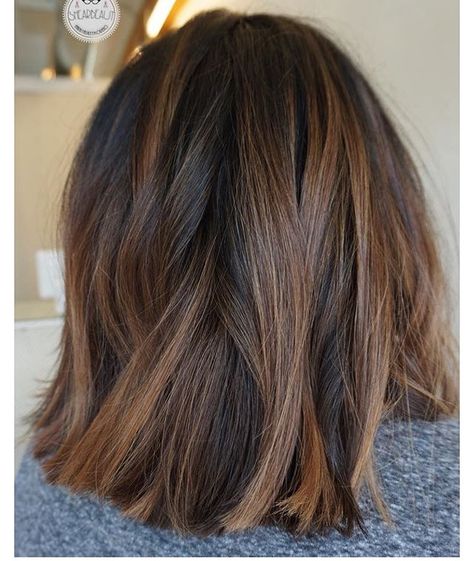 Hair Short Styles, Short Hair Balayage, Hair Color Highlights, Trendy Hair Color, Balayage Brunette, Ombre Hair Color, Short Styles, Shoulder Length Hair, Hair Short