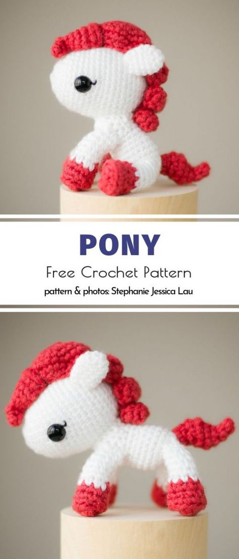 Amigurumi Pony Free Pattern, Mini Unicorn Crochet Pattern, Mlp Crochet Pattern Free, Pony Crochet Pattern Free, Quick Crochet Stuffies, Mini Horse Crochet Pattern Free, My Little Pony Crochet Pattern Free, Small Unicorn Crochet Pattern Free, Easy Crochet Unicorn