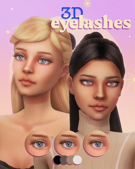 3D eyelashes ☆*:｡Part 1 | Miiko on Patreon Mods Sims 4, Sims 4 Cc Eyes, Sims 4 Traits, The Sims 4 Skin, Makeup Cc, The Sims 4 Packs, Sims 4 Mm Cc, Sims 4 Cc Makeup, Sims 4 Body Mods