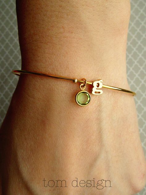 Grandma Bracelet, Mama Bracelet, Gold Bracelet Simple, Bracelet Initial, The Bangles, Moms Bracelet, December 24th, Letter Bracelet, Personalized Bridesmaid Gifts