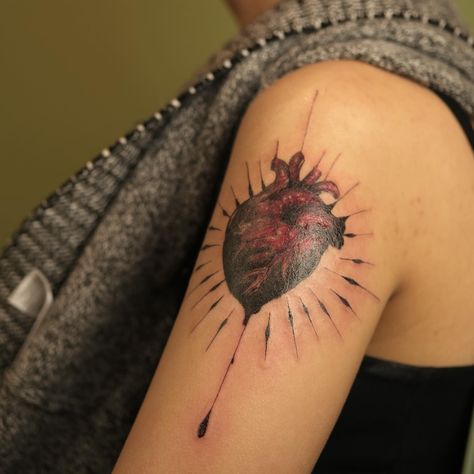 🫀🫀🫀🫀 touched up heart for Ruby!! Originally done mar 2023, reworked Jan 2024 and touched up April 2024 Booking June/ July @inkpress.studio Atomic Heart Tattoo, Anatomically Correct Heart Tattoo, Real Heart Tattoos, Human Heart Tattoo, Realistic Heart Tattoo, Anatomically Correct Heart, Anatomy Tattoo, Lantern Tattoo, Anatomical Heart Tattoo