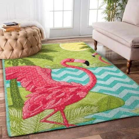 Pink Area Rug, Pink Flamingo, Floor Decor, Cute Pattern, Floor Coverings, Floor Rugs, Flamingo, Rugs On Carpet, Contemporary Rug