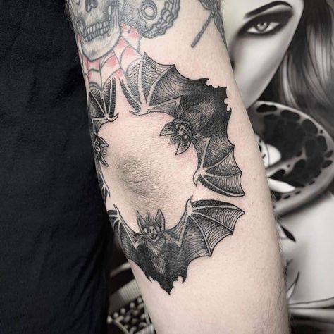 Gothic Elbow Tattoo, Gothic Victorian Tattoo, Antique Tattoo, Tattoo Placement Ideas, Elbow Tattoo, Goth Tattoo, Saved Tattoo, Bat Tattoo, Elbow Tattoos