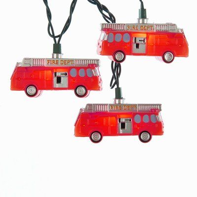 Kurt Adler Fire Truck 10 Light String Lights Green String Lights, Truck Light, Party Expert, Novelty Lights, Light String, Kurt Adler, Novelty Lighting, Truck Design, Retirement Party