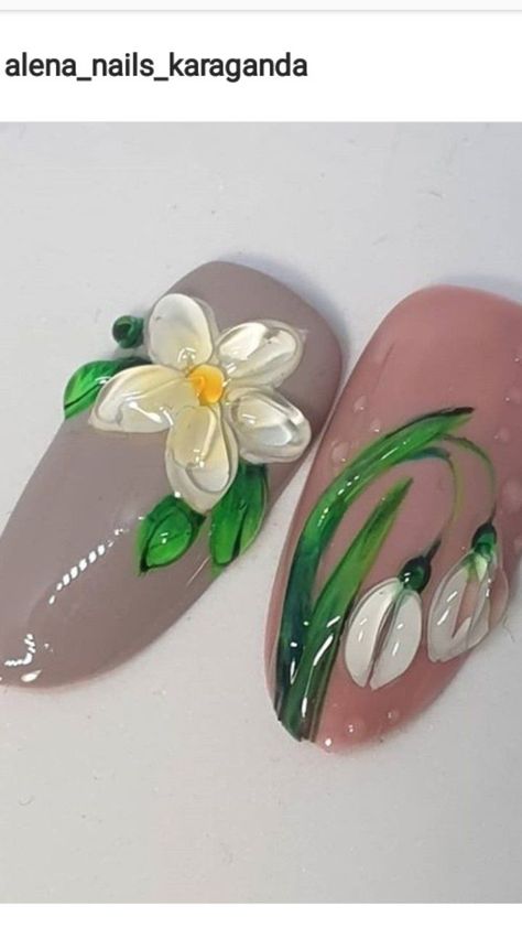 Easter Nails Ideas, Nail Art 2023, Nails With Flowers, 3d Nail Art Designs, 3d Flower Nails, Art Deco Nails, Floral Nail Art, Nail Art Designs Videos, Easter Nails