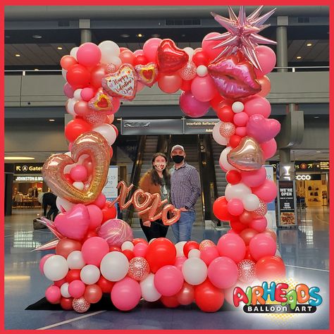 ❤️❤️❤️ #LOVE at @PITairport ❤️❤️❤️ #LovePGH #Pittsburgh #PIT #AirheadsBalloonArt #balloondecoration #balloon #balloonarch #balloonartist #ballooncolumn #balloondecor #balloongarland #balloonideas #balloons #balloonsculpture #balloonspittsburgh #balloonwall #corporateevents #eventdesign #nonprofitevents #organicballoon #partydecorations #partyideas #partyplanner #pittsburgh #privateevents #wedding #WhenTheBalloonsLookGreatYouLookGreat #balloondrop Valentines Day Balloon Columns, Valentine Balloon Arch, Valentines Day Balloon Arch, Valentines Balloon Arch, Valentines Balloons Decorations, Balloon Arch Decorations, Balloon Drop, Valentines Balloons, Glitter Balloons