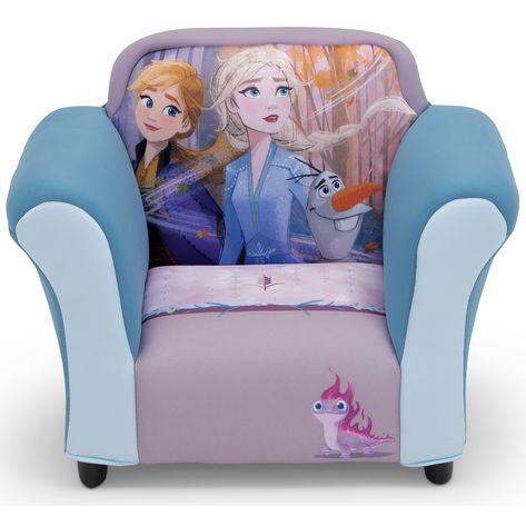 Disney Frozen II Upholstered Chair with Sculpted Plastic Frame by Delta Children - Walmart.com - Walmart.com Disney Princess Nursery, Disney Princess Room, Frozen Bedroom, Frozen Room, Disney House, Kitchen Sets For Kids, Princess Nursery, Snuggle Chairs, Cozy Seats