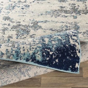 Surya Rug, Aqua Area Rug, Abstract Area Rug, Grey Rug, Light Grey Area Rug, Navy Rug, Navy Area Rug, Accent Rug, Sunderland