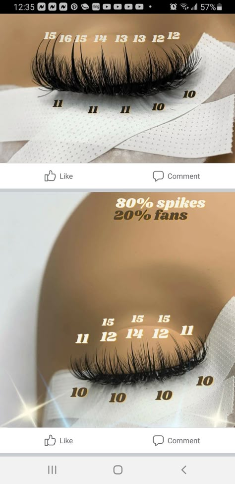 Short Wispy Lash Map, Hybrid Lash Extensions Styles Wispy Map, Russian Lash Mapping, Spikey Lash Map, Lash Styles Chart, Lashes With Spikes Mapping, Eyelash Guide, Spike Eyelash Extensions Mapping, Hybrid Lash Extensions Mapping