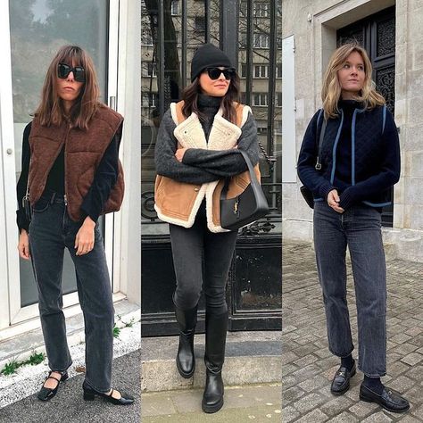 What to wear | Fashion Trends | Streetstyle Outfits on Instagram: "🙌🏻 21 idées de tenues à porter avec une veste ou un gilet sans manches #streetstyleinspo #streetstyle #outfitinspo #outfitfashion #outfitoftheday #lookdujour #lookoftheday #minimalstyle #minimalfashion #minimalfashionideas #minimaloutfit #minimaloutfits #capsulewardrobe #capsulecloset" Morning Outfit, What To, Quoi Porter, To Wear, Woman Style, January 21, Style Me, What To Wear, Porter