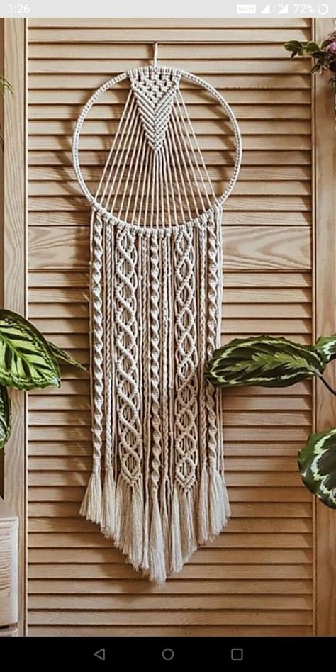 Macrame Circle, Simpul Makrame, Pola Macrame, Plant Hanger Macrame, Macrame Wall Hanging Tutorial, Macrame Wall Hanger, Macrame Plant Hanger Tutorial, Macrame Dream Catcher, Macrame Knots Pattern