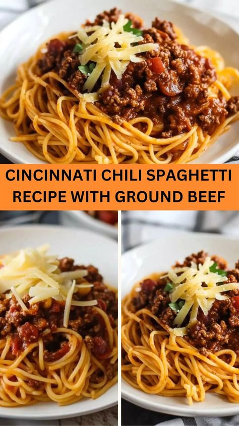 Cincinnati Chili Spaghetti Recipe With Ground Beef – Bite Blaze Spaghetti Chili, Chili Spaghetti Recipe, Chili Spaghetti, Spaghetti With Ground Beef, Cincinnati Chili, Recovery Food, Fresh Spices, Red Kidney Bean, Spaghetti Pasta