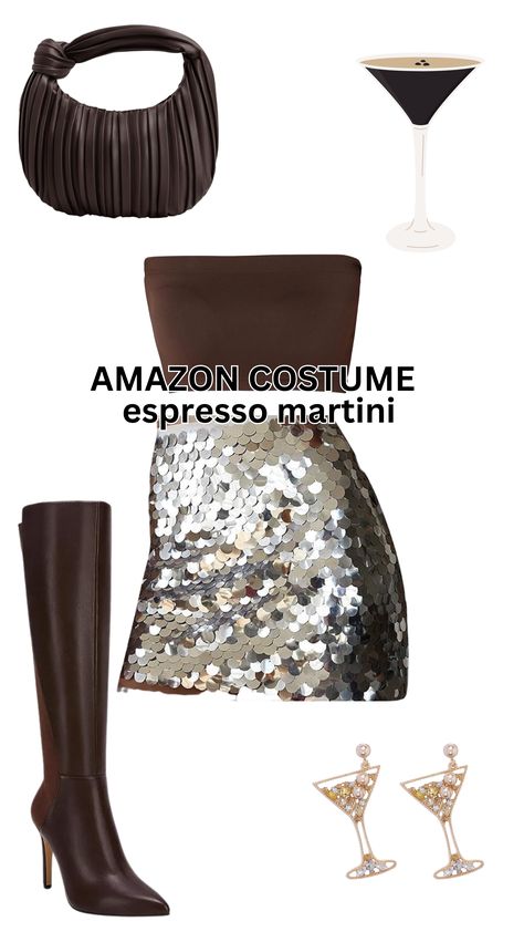 Espresso Martini Halloween Costume, Cosmopolitan Costume, Espresso Martini Costume, Espresso Martini Outfit, Costume Ideas 2023, Group Costume Ideas, Lazy Halloween, Costume For Halloween, Group Costumes