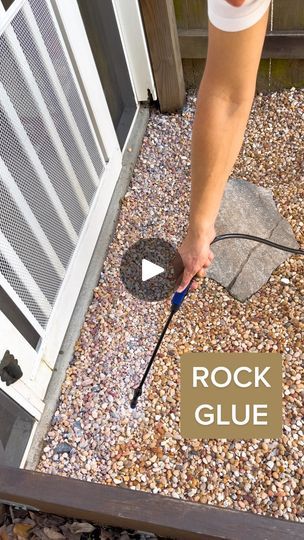 Jake & Alison Shemwell | Shemwell Spaces on Reels | Rock Glue, Rock Yard, Outdoor Hacks, Landscaping Rock, Cinder Block Garden, Pool House Designs, Yard Landscaping Simple, Outdoor Patio Diy, Landscaping Retaining Walls