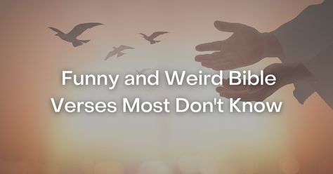 43+ Funny and Weird Bible Verses Most Don't Know Rare Bible Verses, Bible Verse Unique, Being Called Weird Quotes, Isaiah 3, Funny Bible Verses, Weird Weird Weird Quote, Bible Verse Against Witchcraft, Francis Chan, Mother Milk