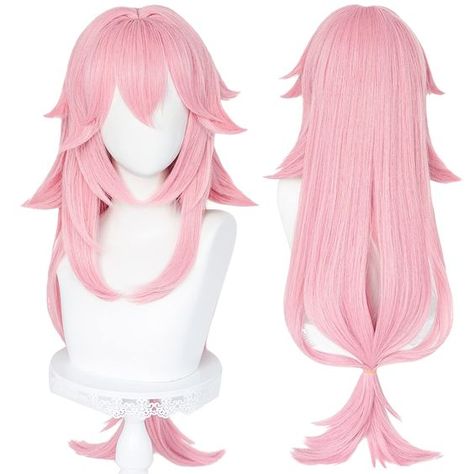 PRICES MAY VARY. 【Characters】- Wigs for Genshin Impact roles or other characters. 【Material】 - 100% imported premium fibers. Can be re-style or cut within 180°, natural appearance with healthy satin sheen, good texture and soft touch. 【Thick Enough】- Will not reveal the built-in mesh to embarrassing you. Perfect for Halloween, daily, Cosplay Costume and other themed parties. 【Free Cap Gift】- Package included a wig + a cap. The adjustment range of the wig is 1-4 inches, and the head circumference