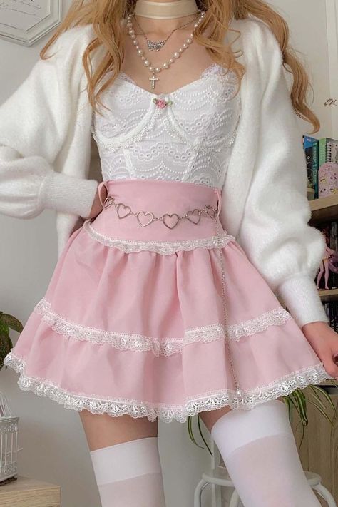 Kawaii Outfit Ideas, Coquette Girl, Soft Girl Aesthetic, Kawaii Fashion Outfits, Pink Outfits, Feminine Outfit, Really Cute Outfits, Kawaii Clothes, Girly Outfits