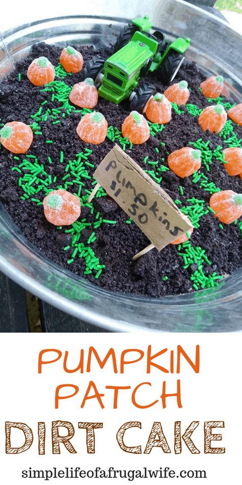 Chocolate Cake With Icing, Pumpkin Patch Cake, Dirt Cake Recipe, Cake For His Birthday, Easter Dirt Cake, Oreo Dirt Cake, Cake With Icing, Dirt Cake Recipes, Dirt Pudding