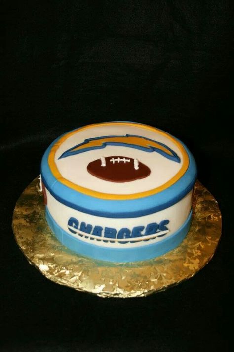 Chargers cake by Eileen Chargers Cake, Boyfriend Gift Basket, Butterfly Tattoo, Yummy Cakes, Birthday Cakes, Cooking And Baking, Gift Baskets, Birthday Cake, Baking