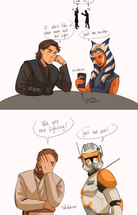 Funny Star Wars Fanart, Cody X Obi Wan Fanart, Clone Wars Fanart Clones, Funny Clone Wars Fanart, Clone Wars Art Funny, Codywan Fanart Cute, Codywan Fanart Spicy, Star Wars The Clone Wars Fanart, Star Wars Clone Wars Fanart