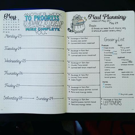 Diet planning spreads in the bullet journal / bujo Bullet Journal Meal Plan, Minimalist Bullet Journal, How To Bullet Journal, To Do Planner, Bullet Planner, Genius Ideas, Bujo Inspiration, Weekly Spread, Bullet Journal Spread