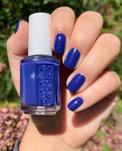 Kady F on Instagram: “Essie • ‘Waterfall in Love’ • Enjoying a lazy football Sunday in this show stopping royal blue from @essie Fall ‘20” Pink Essie Nail Polish, Nail Polish Colors Essie, Pink Essie, Nail Polish Red, Essie Nail Polish Colors, Football Sunday, Nail Polish Swatches, Essie Nail Polish, Essie Nail