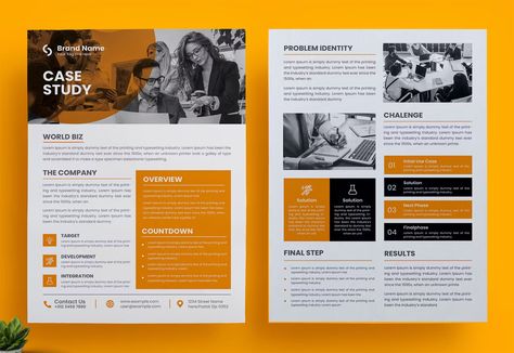 Case Study Template INDD, PSD Case Study Layout, University Brochures, Business Case Study, Case Study Format, Study Templates, Case Study Template, Theme Board, Contents Layout, Case Study Design