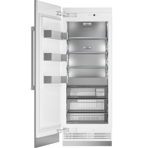 Monogram Full Size Refrigerators and Freezers Metal Bins, Column Refrigerator, Monogram Appliances, Ice Storage, Portable Washer, Side By Side Refrigerator, Column Design, Upright Freezer, Outdoor Refrigerator