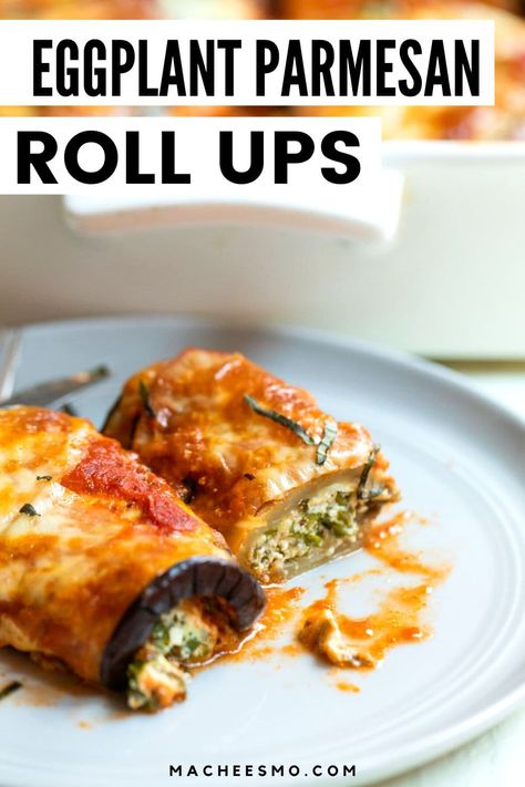 Eggplant Rolls, Lasagna Roll Ups, Eggplant Lasagna, Meatless Meal, Lasagna Roll, Lasagna Rollups, Lasagna Rolls, Eggplant Parmesan, Eggplant Recipes