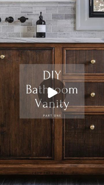 Rachel on Mondays | DIY & woodworking on Instagram: "I’m building out my dream bathroom vanity! Follow along to watch as I create beautiful fluted cabinets and build out the rest of the bathroom to go with it! . . . #cabinetry #diybathroom #diyvanity #bathroomremodel #bathroomremodeling #bathroomrenovation #guestbathroom #woodworkingcommunity #woodworkingskills #woodworkingproject #woodworkingwomen #bathroomreno #bathroomremodels #apartmenttherapy #betterhomesandgardens #idcoathome #currenthomeview" 103 Inch Bathroom Vanity, Bathroom Vanity Open Shelving, Diy Bathroom Vanity From Dresser, How To Turn A Dresser Into A Vanity, Diy Fluted Bathroom Vanity, Tall Cabinet In Bathroom, Homemade Bathroom Vanity, Bathroom Vanity With Tall Side Cabinet, Diy Vanity Bathroom