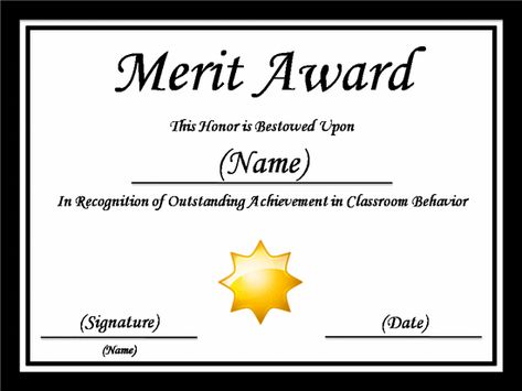 Student Awards Certificates, Certificate Of Merit, Academic Awards, Cards For Students, Salon Gifts, Awards Certificates Template, Adoption Certificate, Printable Certificates, Student Awards