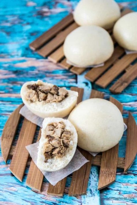 Chinese Steamed Barbecue Pork Buns (Char Siu Bao) – Healthy gf Asian Asian Recipes Healthy, Gluten Free Asian, Gluten Free Chinese Food, Gluten Free Asian Recipes, Char Siu Bao, Siu Bao, Gluten Free Chinese, Gluten Free Bbq, Low Fat Protein