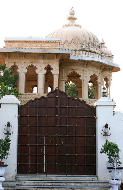 Udaipur,Rajasthan,India by kukkaibkk, via Flickr Wooden Gate, India Architecture, Mughal Architecture, Indian Interiors, Main Gate Design, Most Luxurious Hotels, Heritage House, House Gate Design, Main Door Design