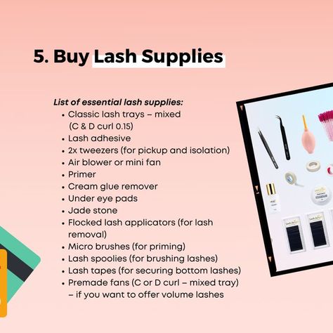 (Cont.) Whether you’ve just finished your eyelash extension course, or have been working at a lash salon for a while, you might be thinking about starting your own lash business. 💭 The question is, how to start?
Here's a step-by-step guide to setting up a new eyelash extension business. Save this for later or share with your fellow lash bosses! 👑 Eyelash Extension Business, Esthetician Room Supplies, Natural Looking Eyelash Extensions, Eyelash Extension Course, Eyelash Studio, Eyelash Extensions Salons, Lash Extension Training, Lash Extension Supplies, Eyelash Salon