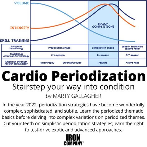 Cardio Training Periodization by Marty Gallagher Sport Training, Cardio Training, Workout Plan Gym, Skill Training, Sports Training, Driving Test, Powerlifting, Training Tips, The 1950s