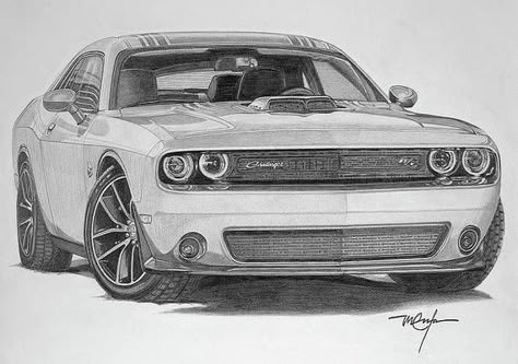 Challenger Drawing, Car Drawing Pencil, Dodge Challenger Hellcat, Bike Sketch, Actors Funny, Cars Design, Cool Car Drawings, Pen Art Drawings, Truck Coloring Pages