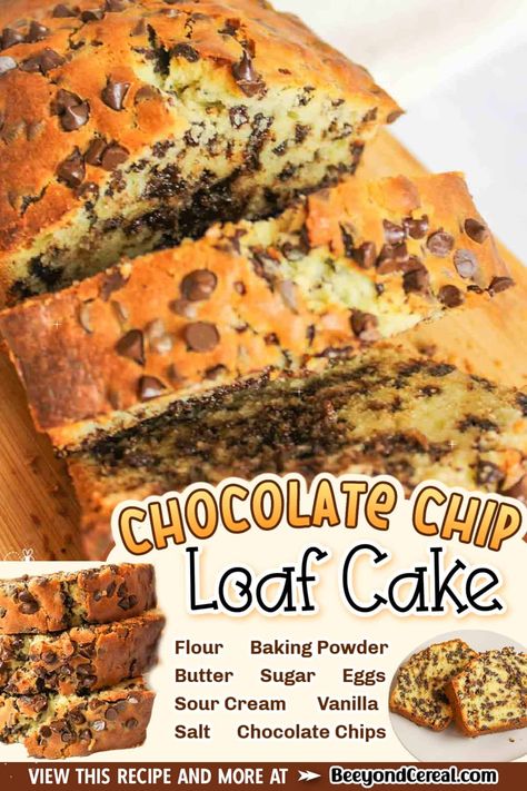 You're going to love this chocolate chip loaf cake recipe. It's a soft and tender cake that's packed with melty chocolate chips, which is EXACTLY what you need right now. With a dense but moist pound cake speckled with mini chocolate chips, every bite is flavorful and wonderful. I may or may not have eaten a good portion of the loaf before it even cooled down. It was too good to walk away from. Serve your chocolate chip pound cake up with whipped cream, ice cream, or fresh strawberries. Chocolate Chip Loaf Cake Moist, Chocolate Sweet Bread, Choc Chip Pound Cake, Chocolate Chip Bread Loaf, Mini Loaf Cakes Ideas, Fall Breads, Chocolate Loaf Cake Recipe, Whipped Cream Ice Cream, Chocolate Chip Loaf Cake