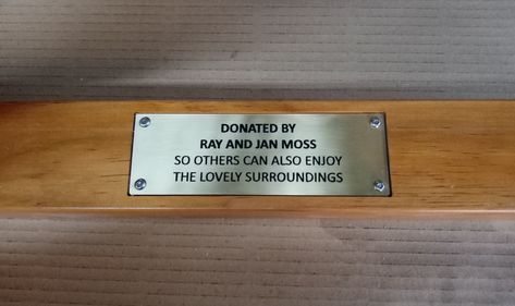 What a brilliant idea this is. This customer and his wife wanted to donate a bench and a brass plaque with personal engraving for all to enjoy in their local area! www.neptunestreetfurniture.co.uk/engraved-plaques #engraving #plaques #brass #stainless #streetfurniture #benches #seats Brass Plaques, Engraved Plaque, Mom Stuff, Street Furniture, Local Area, Bench, Brass, Furniture