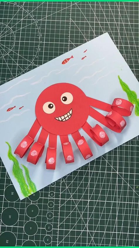 Get Creative With These Octopus Crafts for Kids in 2022 | Kids' crafts, Arts and crafts for kids, Paper crafts Octopus Crafts For Kids, Kids Paper Crafts, Preschool Creative Art, Octopus Crafts, Crafts For Kids Paper, Fine Motor Activities For Kids, Easy Art For Kids, Cool Paper Crafts