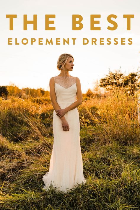 Elopement Dresses Long, Cheap Elopement Dress, Wedding Dresses For Elopement, Wedding Dresses To Elope In, Wedding Dress Fall October, Non Traditional Wedding Dress Casual Simple, Fall Wedding Elopement, Adventure Elopement Dress, Elopment Dresses Long