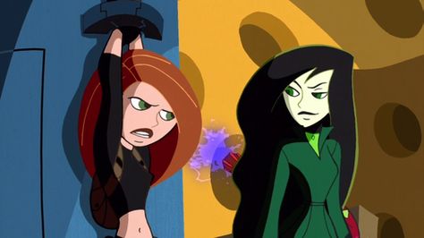 Kim Possible and Shego - Bueno Nacho - Season 1 Shego And Kim Fan Art, Shego And Kim Ship, Shego And Kim, Shego Halloween Costume, Kim X Shego, Oki Doki, Kids' Movies, She Ra Princess Of Power, Kim Possible