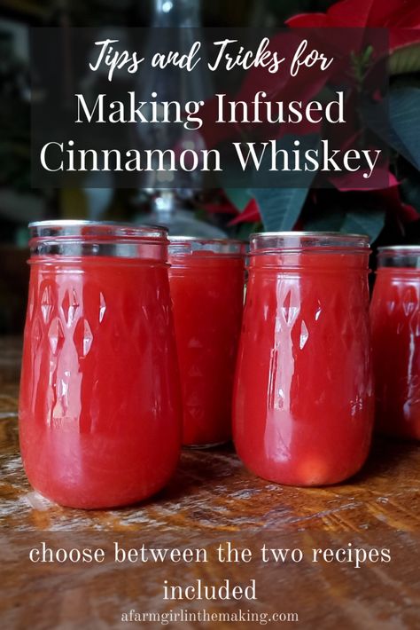 How to Make Cinnamon Whiskey | a Copycat version of Fireball Whiskey Homemade Fireball, Fireball Drinks Recipes, Cinnamon Hard Candy, Fireball Recipes, Fireball Drinks, Flavored Alcohol, Healthy Pancake, Diy Cinnamon, Cinnamon Whiskey