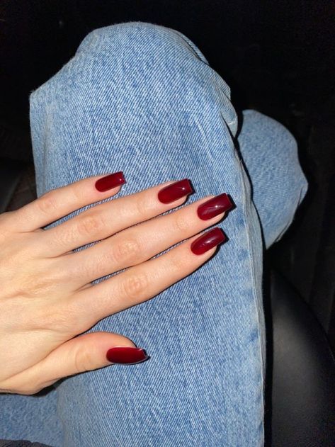 Red Square Nails, Flare Nails, Glitter Nails Acrylic, Hello Nails, Polygel Nails, Pretty Gel Nails, Oval Nails, Nails Desing, Minimalist Nails