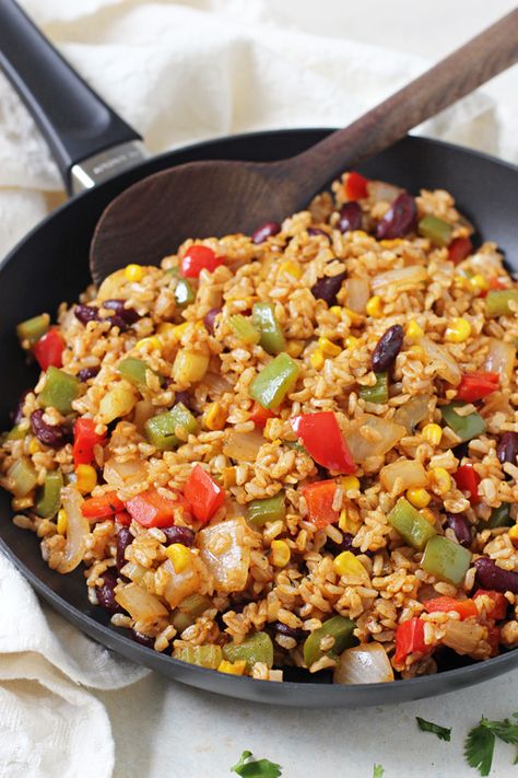 Vegetable Brown Rice, Cajun Brown Rice Recipes, Brown Rice Veggie Bowl, Cajun Brown Rice, Brown Rice And Vegetables Recipes, Vegan Gumbo, Brown Rice Cooking, Wfpb Diet, Brown Rice Recipe