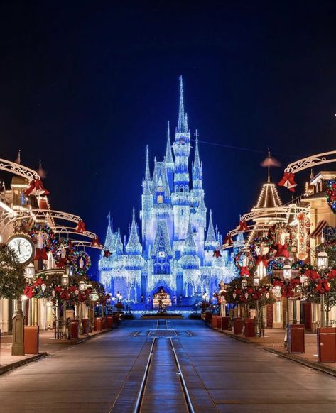 Disney Castle Christmas, Disney Christmas Wallpaper, Christmas Castle, Castle Christmas, Coronado Springs, Christmas Cruise, Walter Elias Disney, Christmas Cruises, Disney World Christmas