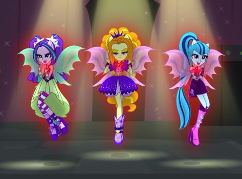 Adiago Dazzle, The Dazzlings Mlp, Adagio Dazzle, Audio Editing, Trio Halloween Costumes, Female Villains, Rainbow Rocks, Fairy Artwork, Mlp Equestria Girls