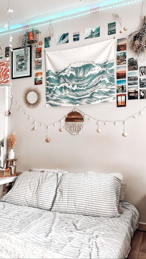 Beachy Bedroom Decor, Surf Room Decor, Ocean Room Decor, Beachy Room Decor, Beach Room Decor, Beachy Bedroom, Surf Room, Home Decor Wallpaper, Beachy Room