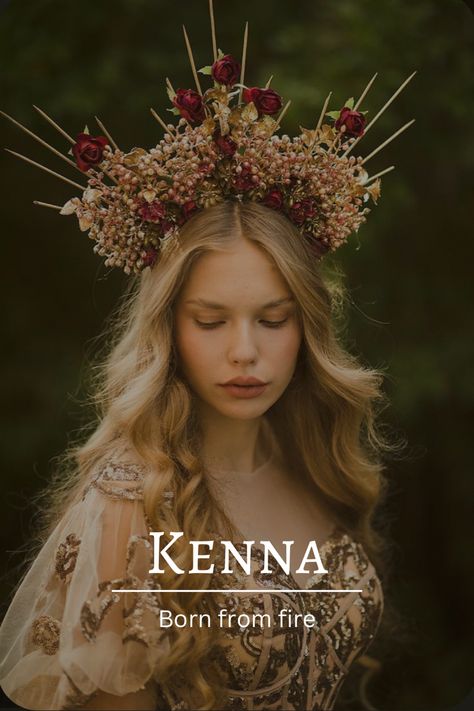 Kenna Name Meaning, Elemental Names Fire, Female Names Meaning Fire, Fantasy Names That Mean Fire, Fantasy Names Meaning Fire, Fantasy Names Feminine With Meaning, Fire Names Girl, Fire Related Names, Name Meaning Fire