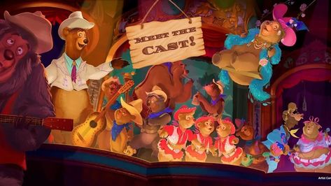 Meet the cast of Disney's new Country Bear Musical Jamboree ahead of its opening at Walt Disney World's Magic Kingdom! Country Bear Jamboree, Country Bears, Bear Rug, True Legend, Bear Mountain, Western Music, Disney World Magic Kingdom, Disney Songs, A Whole New World