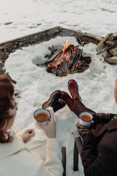 Camping Vibes, Winter Elopement, Winter Photoshoot, Winter Cabin, Winter Photo, Winter Adventure, Upstate New York, A Cup Of Coffee, Camping Life